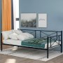 Vipride Metal daybed Frame with steel slats, Twin size