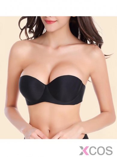 Fashion Black Strapless Push-up Bra/Underwear