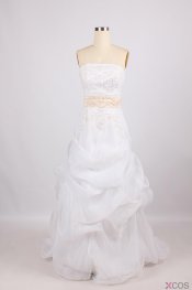 Simple Dress Strapless Wedding Dresses for 2015, Long Beading Wedding Dresses ORWD-7064