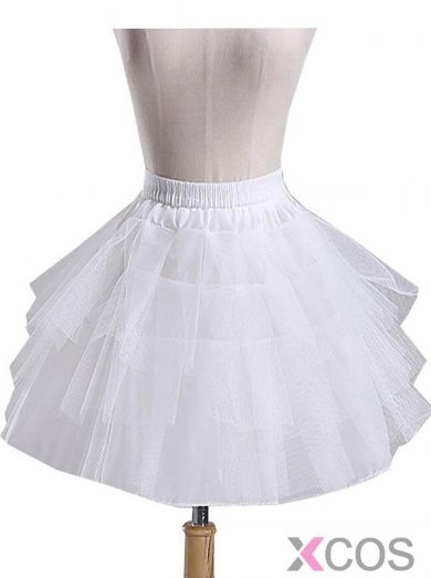 Bridal Casual Cos Lolita Hoopless Short Crinoline Petticoats Slips Underskirt