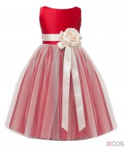 Sweet Kids Little Girls' Vintage Style Satin and Tulle Flower Girl Pageant Dress FGD-81303