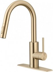 Forsure Antique Champagne Bronze Pull-Down Single Handle Kitchen Faucet