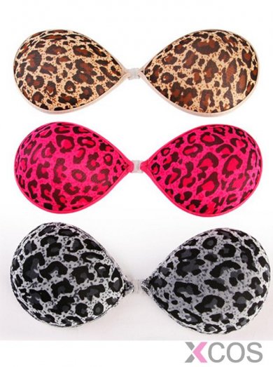 Sexy Leopard Backless Strapless Adhesive Bra/Nubra