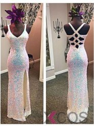 Luxurious Mermaid Long Prom Dress with Side Slit