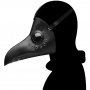 Plague Doctor Mask Black Bird Mask PU Leather Long Beak for Halloween