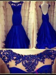 Simple Dress Royal Blue Prom Dresses, Beading Mermaid Long Prom Dresses, Evening Dresses TAPD-7108