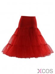 Red Short Flare Slip Women Prince Dress Petticoats/Underskirt