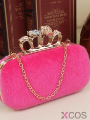 White Finger Shape Clutches Handbags For Women