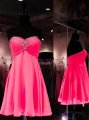 Hot-Sell Sweetheart Beading A-line Fuchsia Short Homecoming Dresses Prom Gowns CHHD-7100