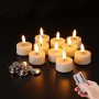 Forsure Ivory Realistic Flickering Electronic Tea Votive Candles Set of 10