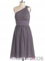 Simple Dress A-line One-shoulder Elegant Chiffon Bridesmaid Dresses, Wedding Reception Dresses CHPD-7131