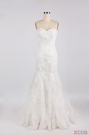 Simple Dress 2015 Wedding Dresses, Mermaid Sweetheart Lace Wedding Dresses, Long Wedding Dresses LAWD-7067