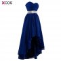 2018 New Royal Blue Sweetheart robe de cocktail Strapless Lace-up Beading Sexy Cocktail Dresses Plus Size