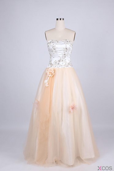 Simple Dress Long Quinceanera Dresses for 2015, A-line Strapless Beading Quinceanera Dresses, Prom Dresses TUQD-7077