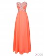 Elegant Sweetheart Beading Long Coral Prom/Evening Dress