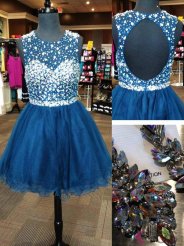 Beaded Scoop A-line Backless Short Tulle Homecoming Dresses/Party Dresses TUHD-70984