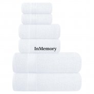 InMemory White Ultra Soft 6 Pack Cotton Towel Set