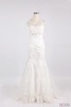 Elegant Hottest-selling 2015 Wedding Dresses, Mermaid Lace Long Wedding Dresses, Capped High-neck Wedding Dresses LAWD-7068