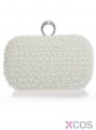 Modern Beige Peral Ring Evening Handbags Clutches For Women