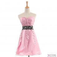 New Arrival A-line Sweetheart Short/Mini Satin Cocktail Dresses SADT100093