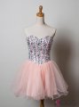 Sexy A-Line Sweetheart Short Pink Prom Dress/Evening Dress with Sequins