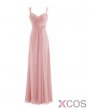 Long Spaghetti Strap Chiffon Bridesmaid Dress Sweetheart Formal Dress