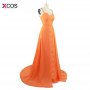 Spaghetti Strap Sweetheart Lace Evening Dresses Long A-Line Robe de Soiree Wrap Party Gown Backless Formal Dress