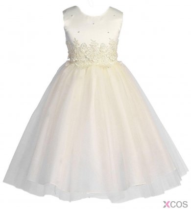 KID Collection Girls' Cinderella Tulle Appliques Flower Girl Dress FGD-81306