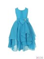 Kid Dress Chiffon Asymmetric Ruffled Flower Girl Dress with Scoop Neck FGD-81307