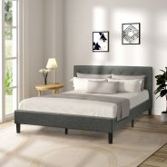 Vipride Diamond Stitched Platform Bed Queen Bed Frame Tufted Premium Platform Bed