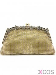 Gold Bridal Rhinestone Clutches Handbags