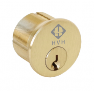 HVH American Cylinder,l1E74-C4RP3626 Mortise Cylinder Housing Locks, Brass, 6/7 Pin，Polished brass color, All brass, with 2pcs brass key, 1-1/4", Box of 1