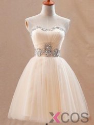 Simple Dress Hot-selling Beading Sweetheart Tulle Short Prom Dresses/Homecoming Dresses TUPD-7151