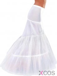 White Floor-Length Mermaid Gown Petticoat