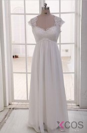 Empire See Through Sweetheart Maternity Bridal Wedding Gowns