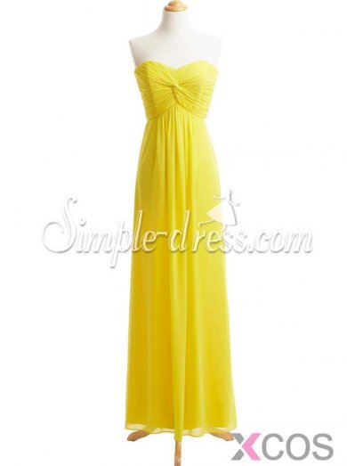 Simple-dress 2015 New Arrival Sheath Column Sweetheart Chiffon Bridesmaid Dresses CHBD-81252