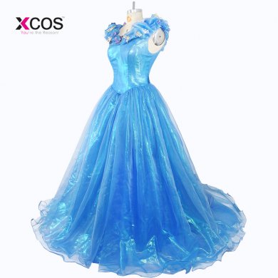 Real Image Cinderella Ocean Blue Prom Dresses Off Shoulder Beaded Butterfly Organza Long Pageant Ball Gown Evening Party Gowns