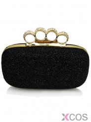 Sparking Black Finger Shape Clutches/Special Occasion Handbags