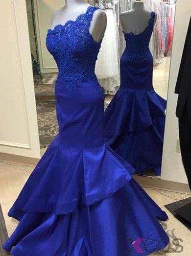 Gorgeous One-shoulder Long Mermaid Prom Dress/Evening Dress