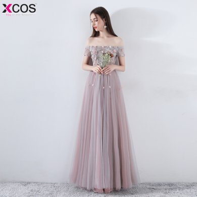 2018 Prom Dresses A Line Party Dresses Sexy Strapless Sleeveless Vestido De Festa Appliques Long Prom Dress Fashion Formal Gowns