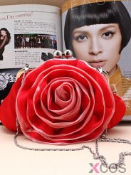 New Red Flower Women Evening Handbags Clutches