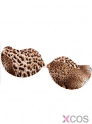 Mango Shape Leopard Silicone Backless Strapless Bra