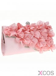 Beautiful Pink Flowers Party Handbags Cluthches