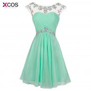 Cute Mint Green Lace Tulle Back Buttons Knee Length Prom Dresses Short Party Dress Vestido De Festa