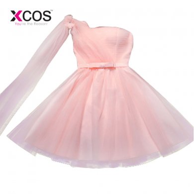 One Shoulder Homecoming Dresses Short Vestido De Formatura Curto 8th Grade Prom Dresses Tulle Cheap Party Dresses for Girls 2018