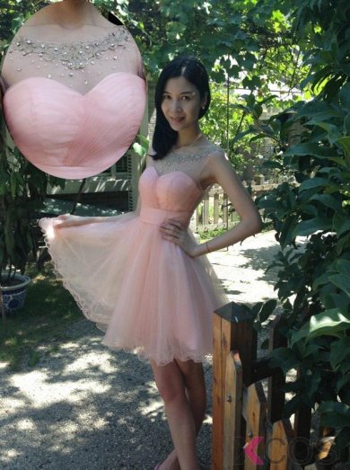 2015 Well-selling A-line Sweetheart Mini Organza Beading Homecoming Dress ORHD-7250