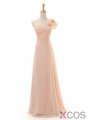 Simple Dress Elegant Long Handmade Flowers Chiffon Bridesmaid Dresses/Wedding Party Dresses CHPD-7224