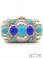 Vintage Sapphire Women Special Occasion Clutches Handbags