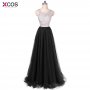 Long Black Prom Dress Vestido de Festa Floor Length Party Gown Evening Dress A line Beaded Prom Dresses 2018