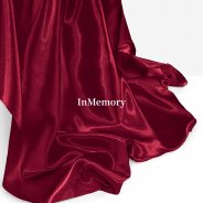 InMemory 3 Yards x 58 Inch Burgundy Satin Fabric Hand Spun Silk Fabric